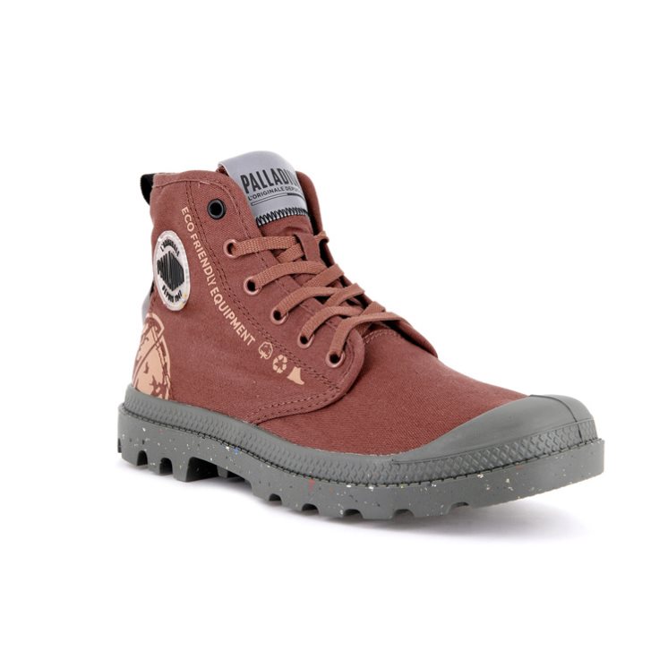 Palladium Pampa Organic Metro Women's Boots Coral | UK F904-VIT